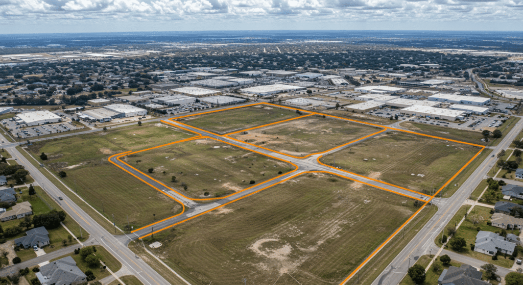 Commercial land for sale in Orlando Florida with road access