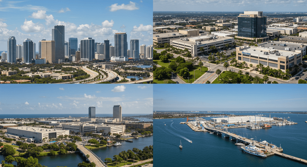 Commercial properties in Florida across regions like Miami, Orlando, and Tampa

