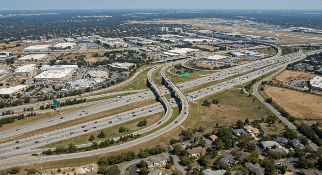 Map of commercial routes and highways in Orlando Florida